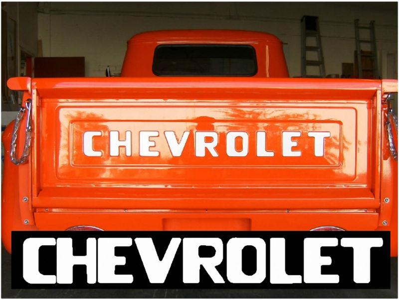 Sell 55-87 Stepside Chevy Pickup Truck Tailgate decal Letters, 67-72 ...