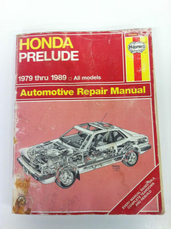 Haynes manual honda prelude 1979-1989 all models read for more info