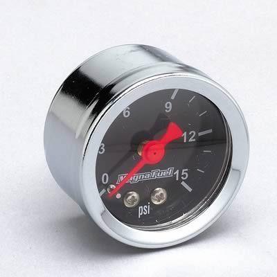 Magnafuel analog mechanical fuel pressure gauge 1 1/2" dia black face mp-0101