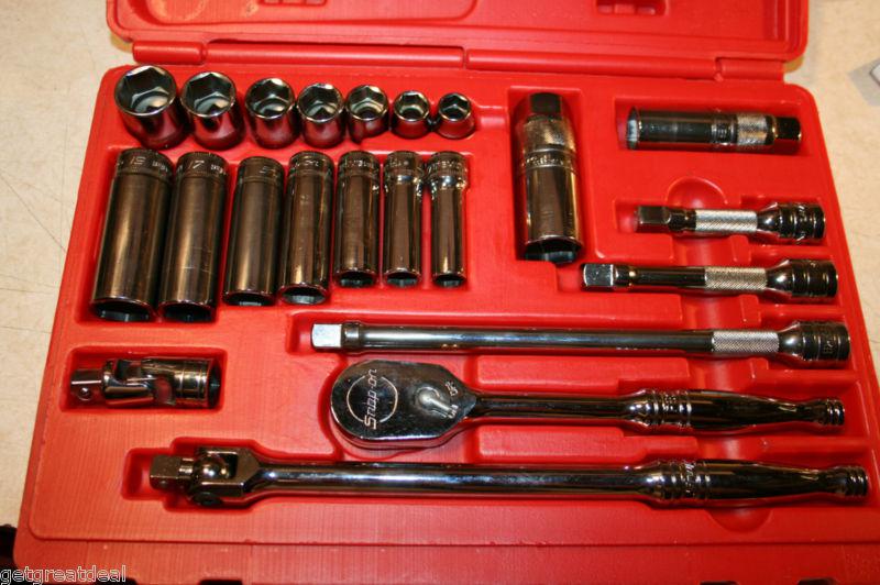 Snap-on tools 3/8" drive metric 22-pc 6-point general service set in plastic box