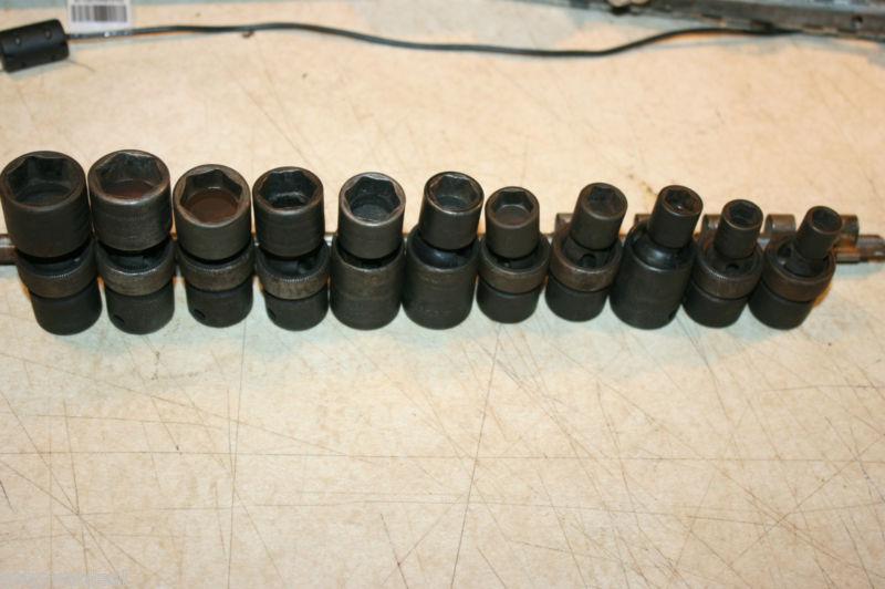 Snap-on tools 3/8" drive swivel impact metric shallow  6-p socket set 11pc