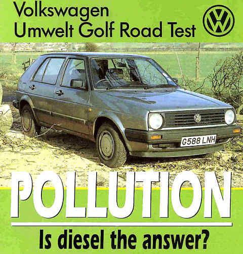 1990 volkswagen umwelt golf road test reprint