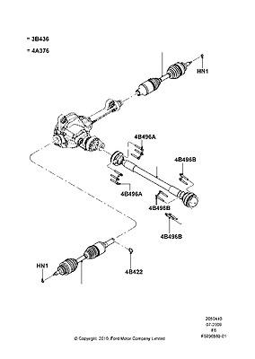 Al3z3a428b shaft front axle 11 f150