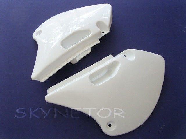 2 pc rear panels kawasaki white plastic klx110 drz110 klx 65