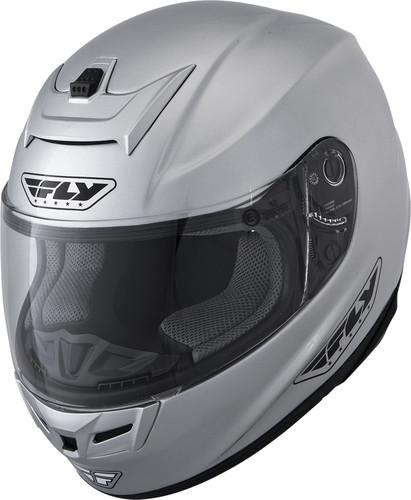 Fly racing paradigm solid motorcycle helmet silver x-small