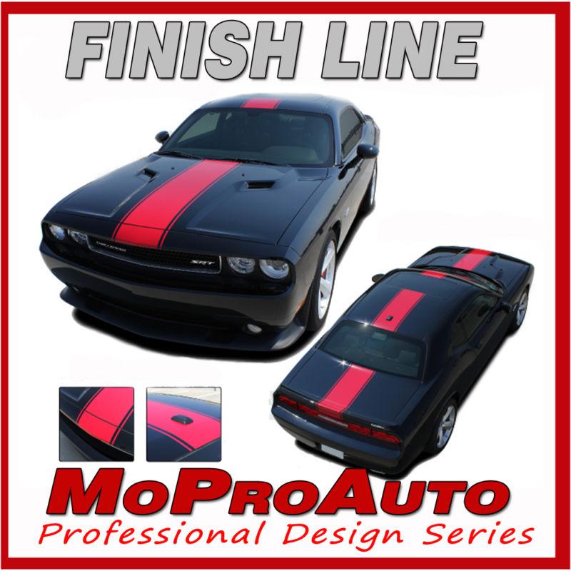 Dodge challenger 2011 / wide center rally racing stripes decals 3m graphics rt7