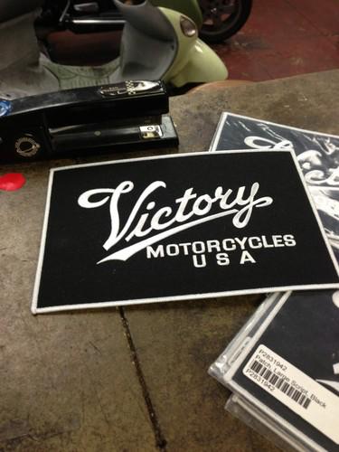 Victory motorcycles  large embroidered  iron on patch p2831942 new nos factory