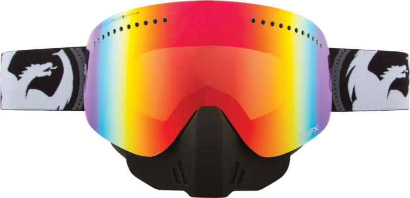 Dragon alliance nfx snow goggles bullet/red ion lens