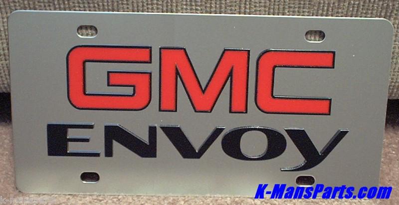 Gmc envoy stainless steel vanity license plate tag