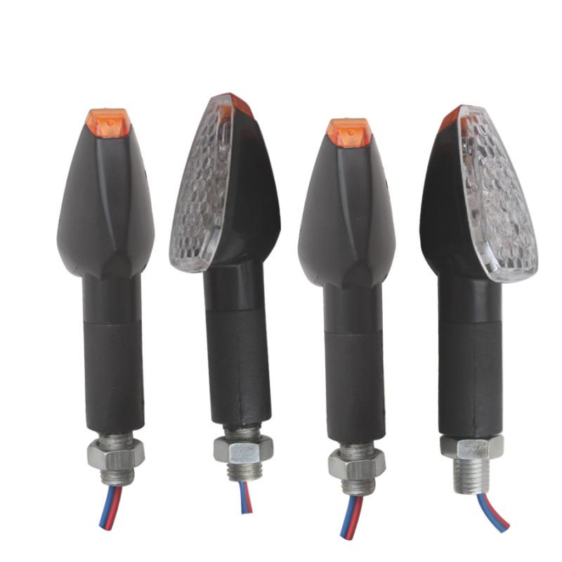 4pcs motorcycle motorbike turn signal led indicator light in black free ship