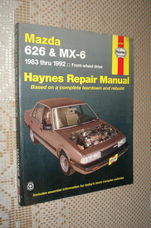 1983-1992 mazda 626 mx-6 service manual shop book repair repair 91 90 89 88 87