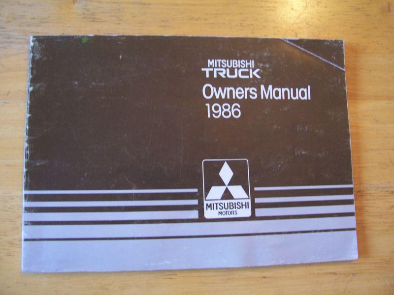 1986 mitsubishi truck owners manual service kit 86