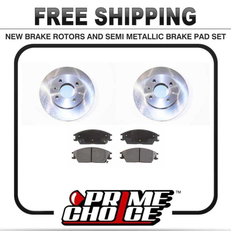 Premium front metallic brake pads and disc rotors complete kit left & right pair