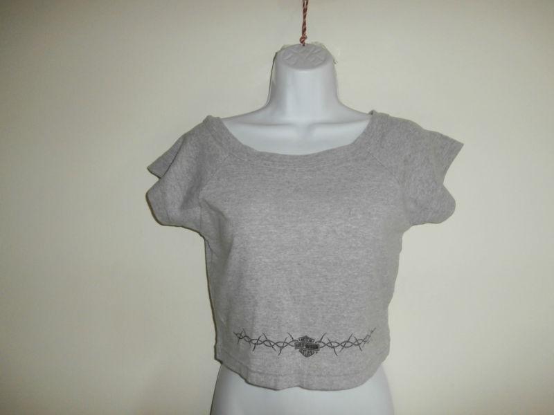  harley davidson ladies short sleeve  t-shirt size m medium grey nevada