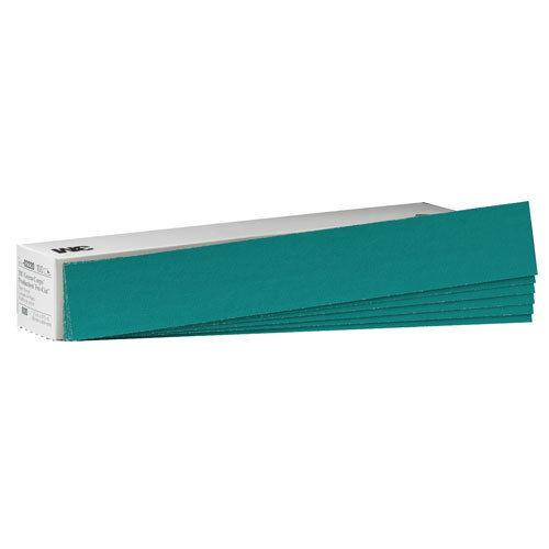 3m 36 grit green corps sandpaper 2 3/4" x 17.5" resin longboard sheet 100pk 2222