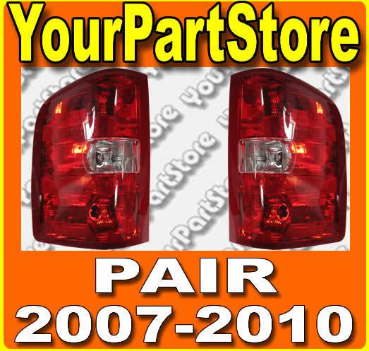 07-10 chevy silverado pickup pu truck rear tail light lamp left & right pair set