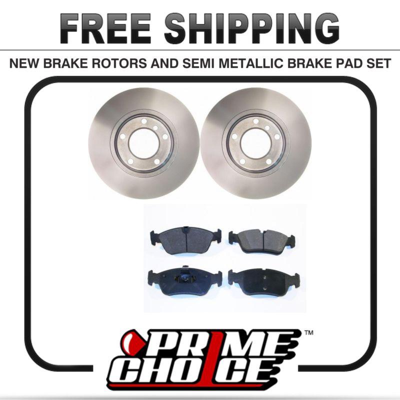 Premium front metallic brake pads and disc rotors complete kit left & right pair