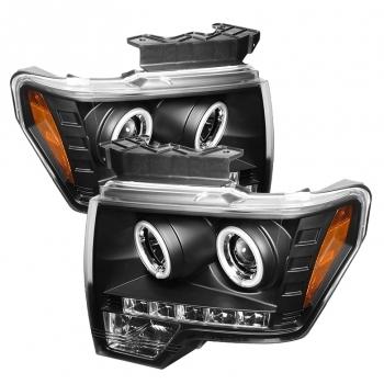 Spyder auto ford f150 black ccfl led projector headlight