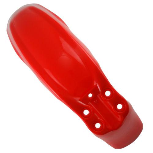 Red pit front plastic fender mud plate f/ kawasaki klx110 dirt bike