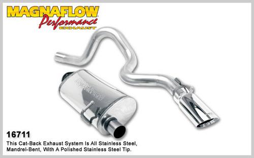 Magnaflow 16711 land rover truck defender 90 stainless cat-back exhaust