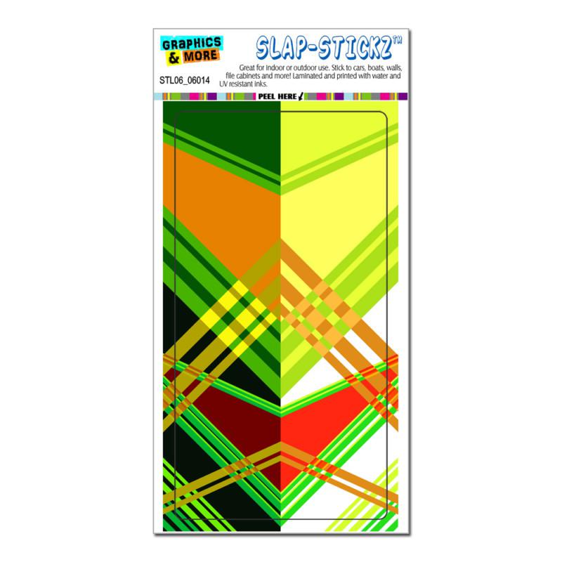 Geometric green yellow red - slap-stickz™ car window locker bumper sticker