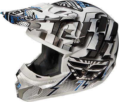 Fly kinetic dash helmet white/black/silver x 73-3487x