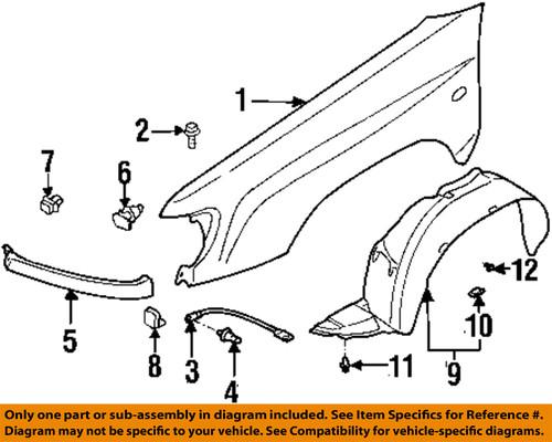 Subaru oem 57160fc010 fender-front extension clip