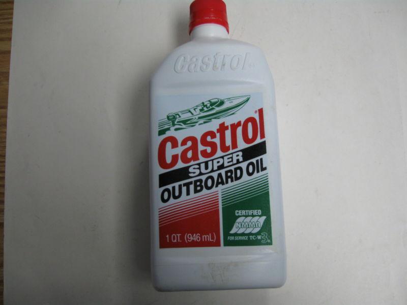 Castrol marine super  outboard motor oil tc-w3, 1 quart