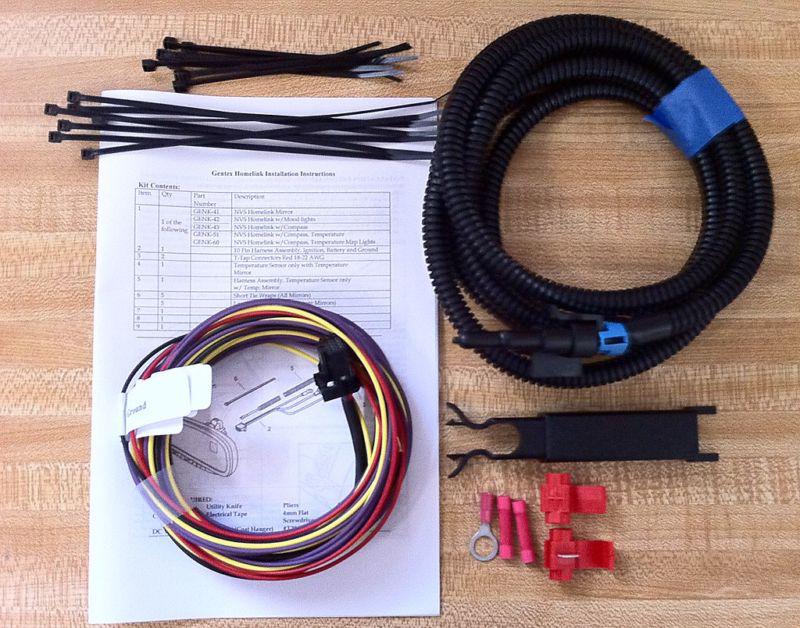 Gentex homelink, compass temp mirror wiring kit