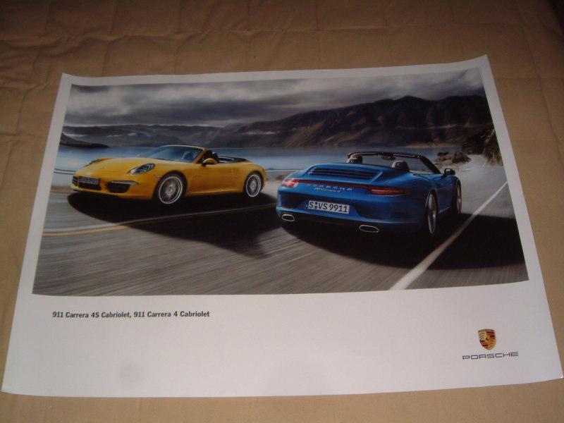 Porsche factory issued showroom poster of the porsche 911 4/4 s cabriolet(no.11)