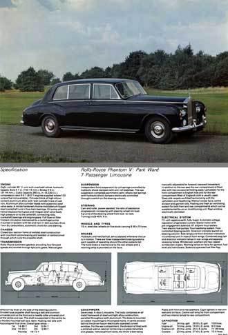 Rolls royce 1967 - rolls royce phantom v: park ward 7 passenger limousine spec s