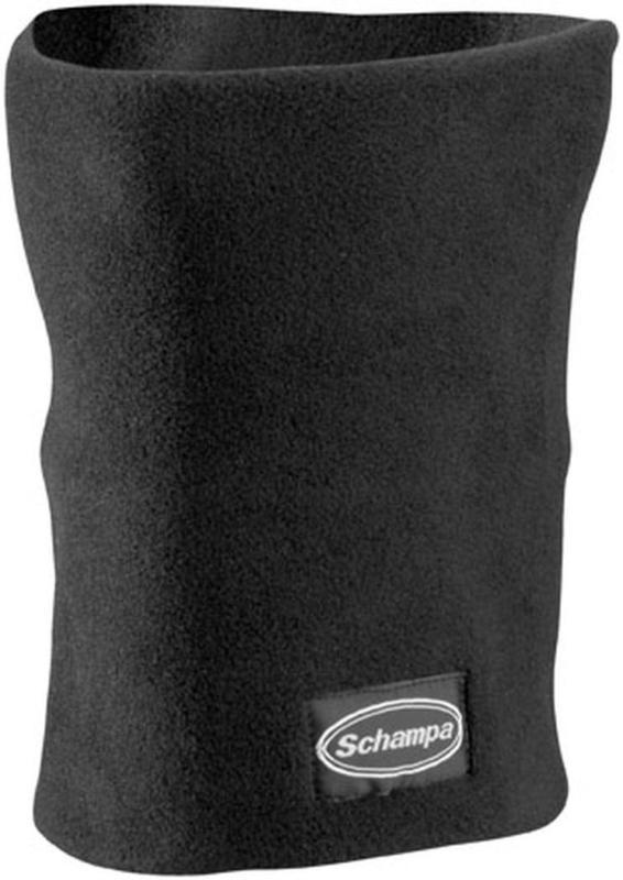 New schampa double layer neck gaiter adult fleece neck warmer, black, osfm