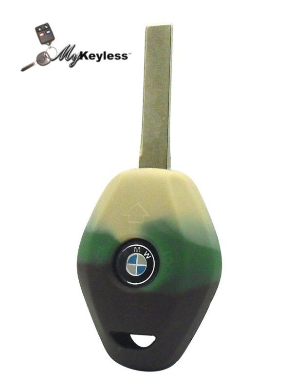 New bmw replacement uncut combo car key keyless entry remote  fob w/ jacket