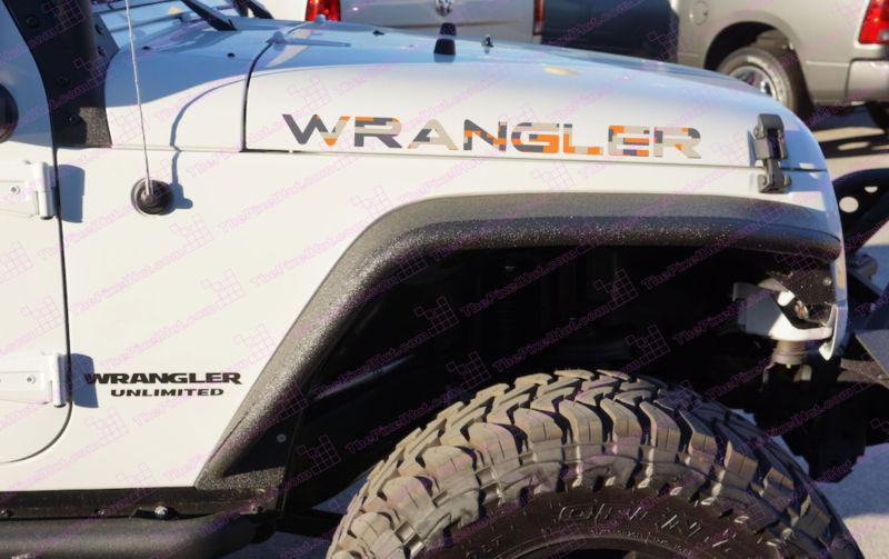 Jeep wrangler digital camo hood decal kit large vinyl stickers jk tj yj