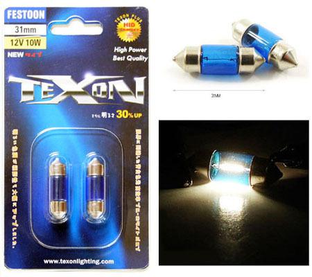 Texon super white miniature festoon 31mm (2 bulbs) new