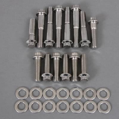 Trick flow® stainless steel intake manifold bolt kit 534intbk