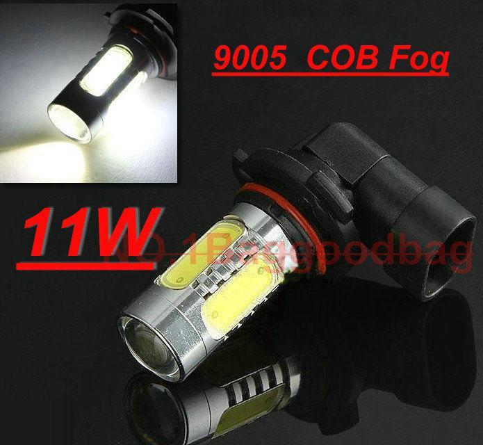 2 x 9005 hb3 cree q5 11w cob led smd fog light drl daytime running bulb white