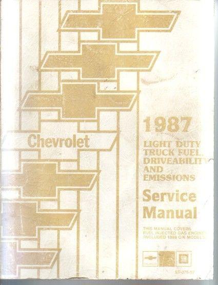 1987 1988 chevrolet truck suburban blazer service manual fuel emissions drive