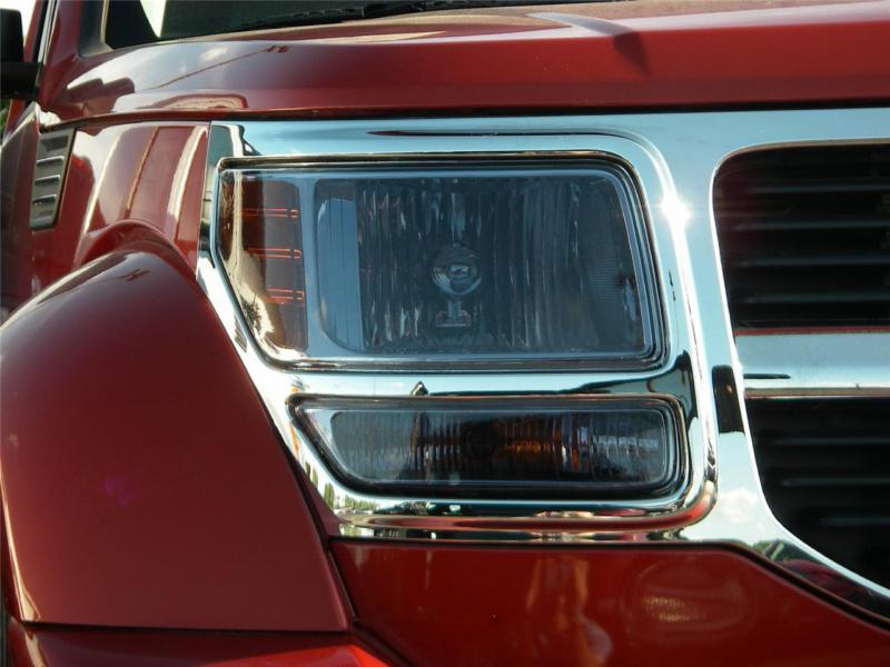 Dodge nitro smoke colored headlight film  overlays 2007-2010