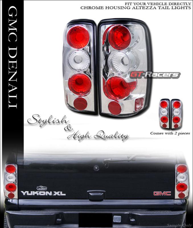 Chrome altezza tail lights lamps 2000-2006 chevy suburban tahoe/gmc yukon denali