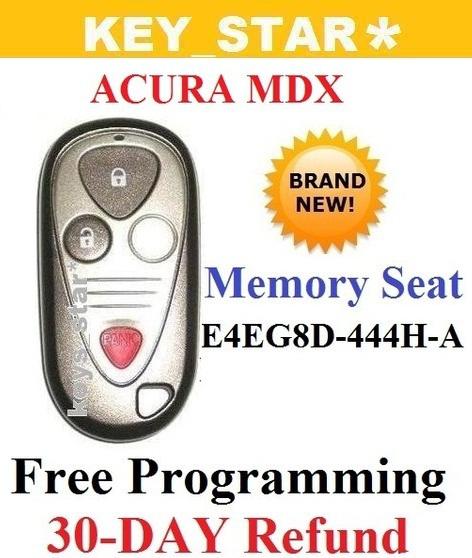 New acura mdx key keyless remote fob e4eg8d-444h-a - memory seats + free program