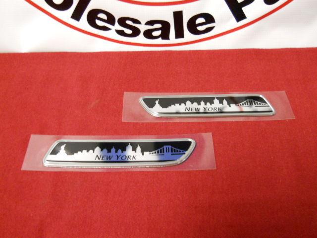 Fiat 500 side molding emblems new york city logo new !