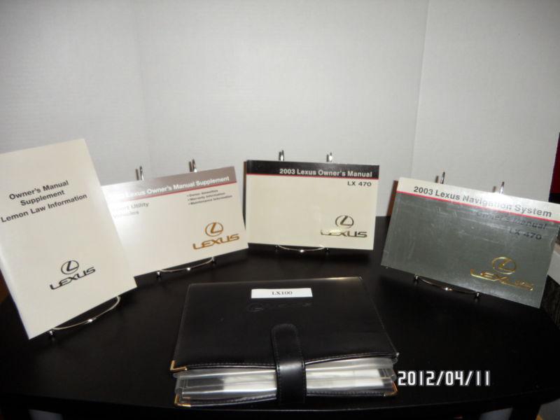 2003 lexus lx470 oem owners manual--fast free shipping to all 50 states