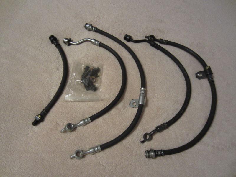 2010 genesis coupe oem all 4 brake lines & clutch line kit with all hardware