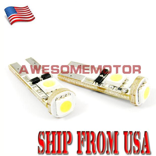 Us hot interior 3 smd turn signal side marker parking white light lamp led bulbs