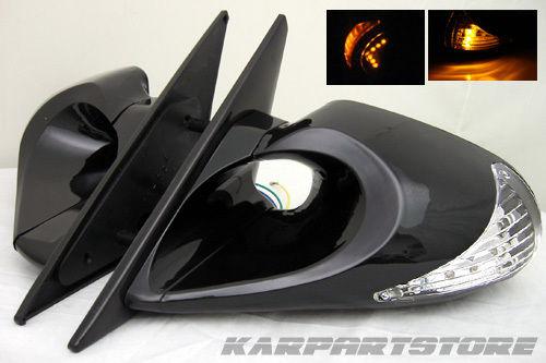 94-01 acura integra 2dr k6 side wing sport mirrors led yellow arrow signal lh/rh