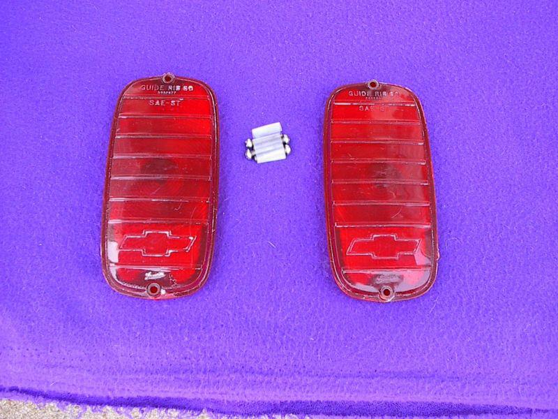 1960 chevrolet apache & pick-up truck nice clean oem guidex tail light lenses