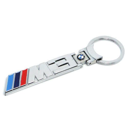 Pendant heavy key chain ring chrome for bmw 3 series e90 e92 e93 m3 tech ///m3  