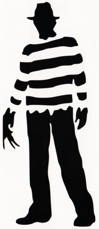 Freddy krueger nightmare on elm street car/window/skateboard vinyl decal sticker