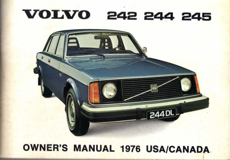 1976 volvo 242 / 244 / 245 usa/canada original  owner's manual 